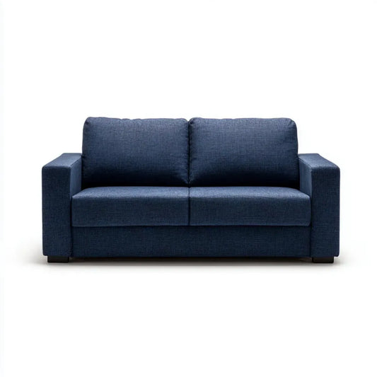 2-Sitzer Sofa Dunkelblau 160 x 85 x 85 cm Polyester Rechteckig