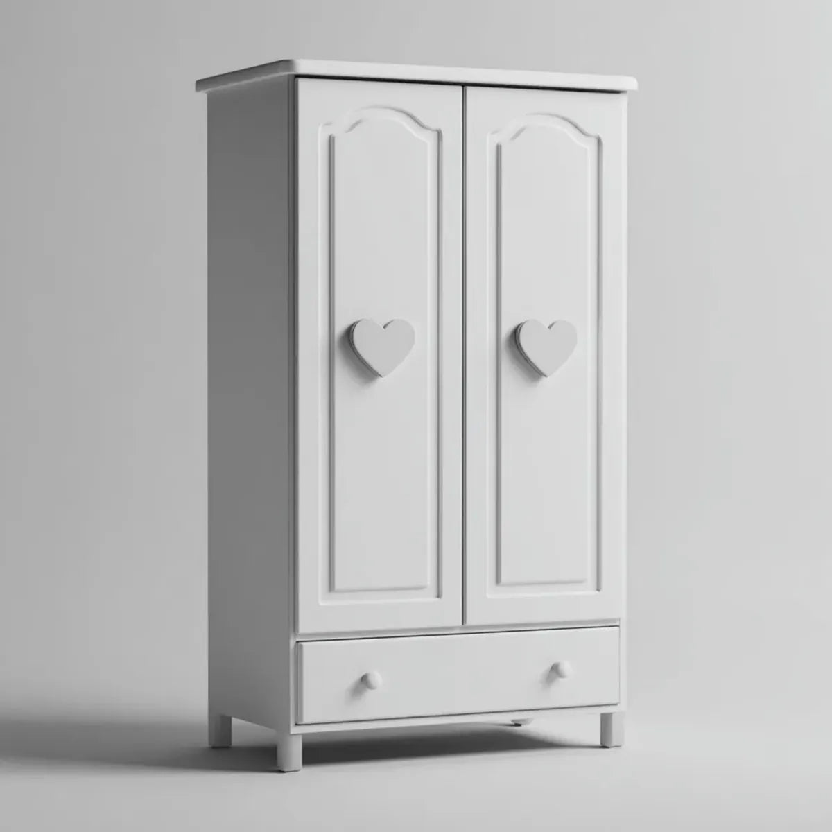 Kinderkleiderschrank Weiß 2 Türen 1 Schublade MDF rechteckig 80 x 45 x 180 cm