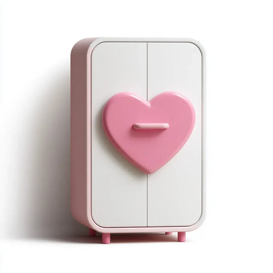 Kinderkleiderschrank Weiß Rosa 80 x 40 x 140 cm MDF mit Herzform